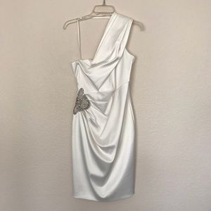 David’s Bridal Satin One Shoulder Dress